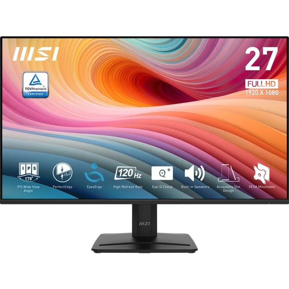 Msı 27" Pro MP275 E2 1920X1080 (Fhd) Flat IPS 120HZ 1ms Adaptıve-Sync Monıtor