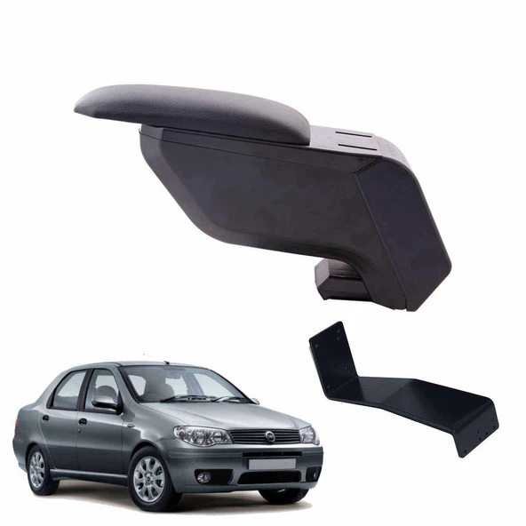 Fiat Albea 2007 Delmesiz Çelik Ayaklı Siyah Kolçak Kol Dayama