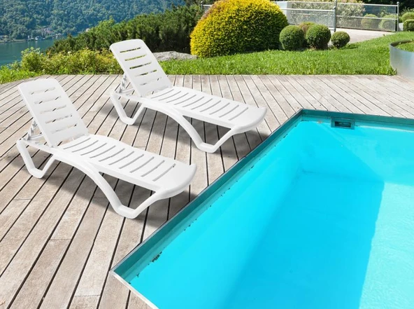 Omnipazar SY2537 Beyaz Elite Şezlong - 4