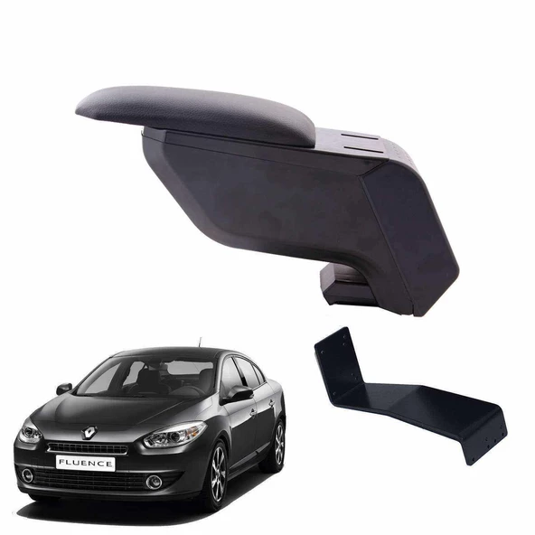 Renault Fluence 2012 Delmesiz Çelik Ayaklı Siyah Kolçak Kol Dayama
