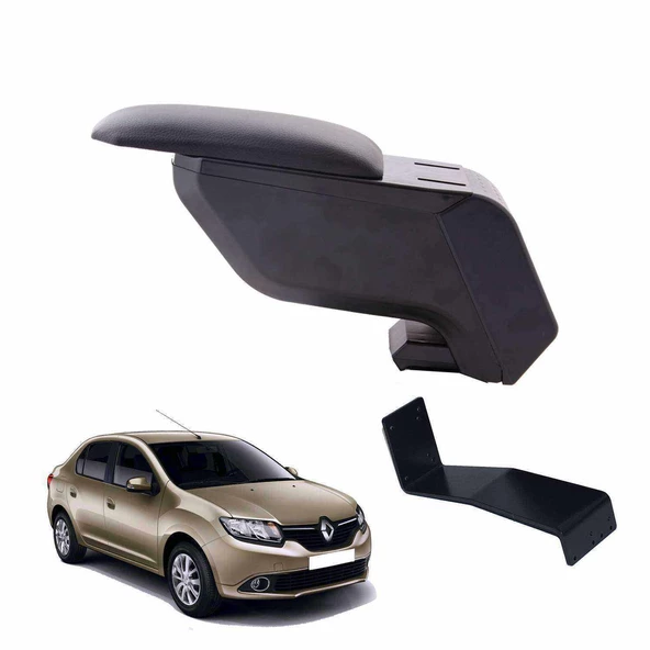 Renault Symbol 2018 Delmesiz Çelik Ayaklı Siyah Kolçak Kol Dayama