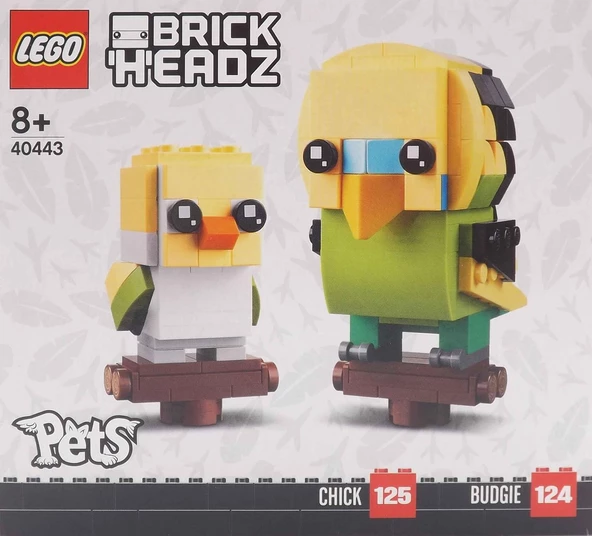 LEGO 40443 Brickheadz Budgie Muhabbet Kuşları