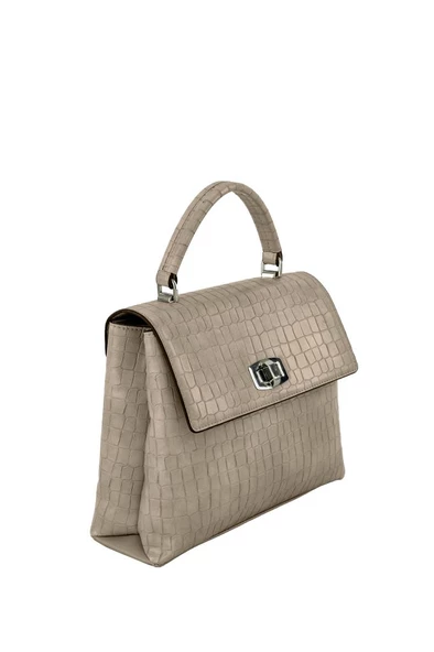 Kriste Bell Kadın Çanta Kroko Vizon 7145 - Resim 2