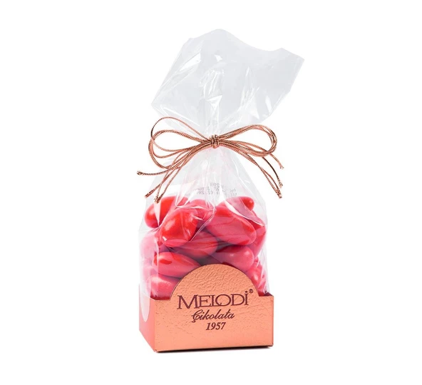 Melodi Çikolata Kırmızı Renkli Badem Şekeri 500 gr