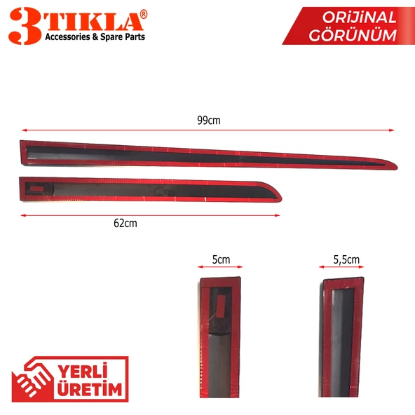 Hyundai Accent 2018-2023 Kırılmaz ABS Yan Kapı Koruma Çıtası Siyah 1. Kalite Yerli- - 3