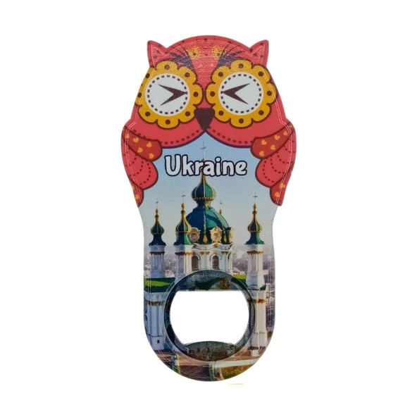Ukrayna Temalı Baykuş Magnet Kapak Açacak ürün görseli