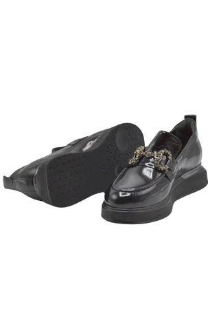 VENÜS 2451401K KALIN TABAN TOKALI LOAFER DERİ KADIN AYAKKABI - 8