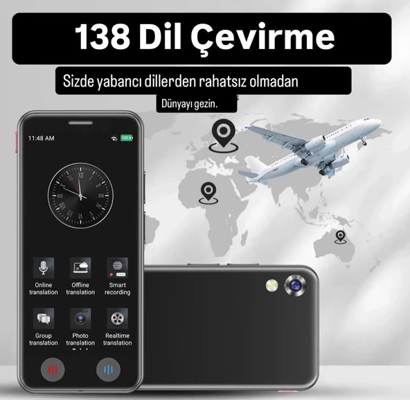 Üst Düzey İş Tercümanı WiFi Gerektirmez ChatGPT AI Ses Resim Çevirme Özelliği 138 Dil Çeviri - 1