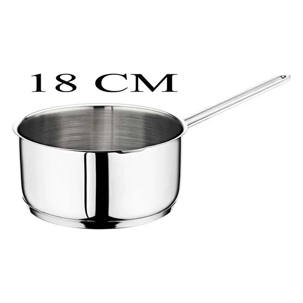 Oms Çelik Kaçerola 18 CM Sütlük/Sosluk Cam Kapaklı - 2