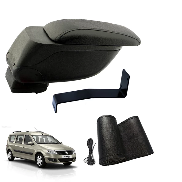Eko Set Dacia Logan MCV 2007 Geniş Hacimli  Delmesiz Çelik Ayaklı  Kolçak ve Direksiyon Kılıfı