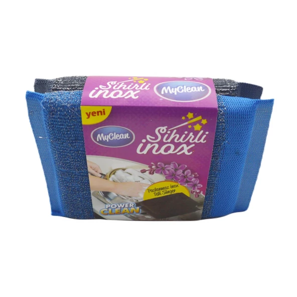 MyClean Sihirli Sünger Renkli Paslanmaz Telli İkili Sünger (MGC-15) GKH - 3