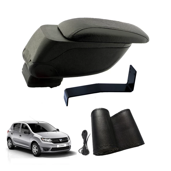 Eko Set Dacia Sandero 2018 Geniş Hacimli  Delmesiz Çelik Ayaklı  Kolçak ve Direksiyon Kılıfı