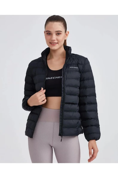 Skechers S231240-001 W Outerwear Pop Up Detailed Padded Kadın Spor Mont - 2