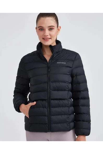 Skechers S231240-001 W Outerwear Pop Up Detailed Padded Kadın Spor Mont - 4