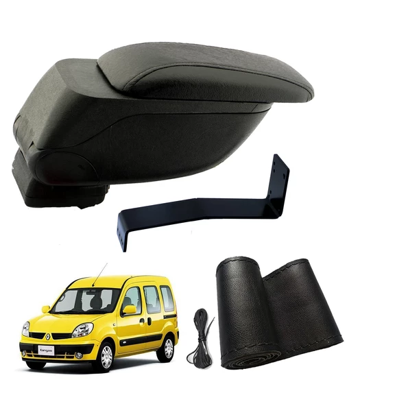 Eko Set Renault Kangoo 2003 Geniş Hacimli  Delmesiz Çelik Ayaklı  Kolçak ve Direksiyon Kılıfı