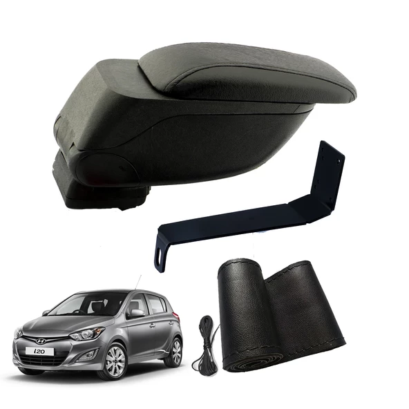 Eko Set Hyundai i20 2014 Geniş Hacimli  Delmesiz Çelik Ayaklı  Kolçak ve Direksiyon Kılıfı