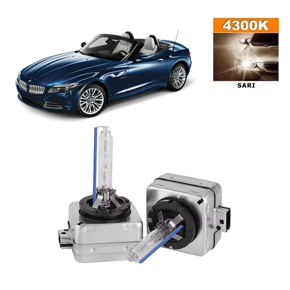 BMW Z4 Serisi E89 Xenon D1S / D1R 4300K Sarı HID Xenon Ampul 2 Adet