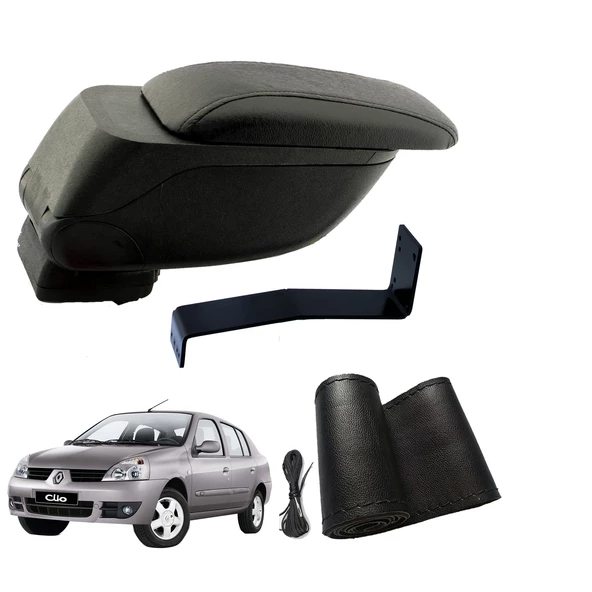 Eko Set Renault Symbol 2004 Geniş Hacimli  Delmesiz Çelik Ayaklı  Kolçak ve Direksiyon Kılıfı