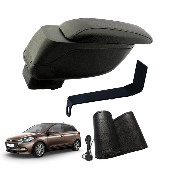 Eko Set Hyundai i20 2017 Geniş Hacimli  Delmesiz Çelik Ayaklı  Kolçak ve Direksiyon Kılıfı