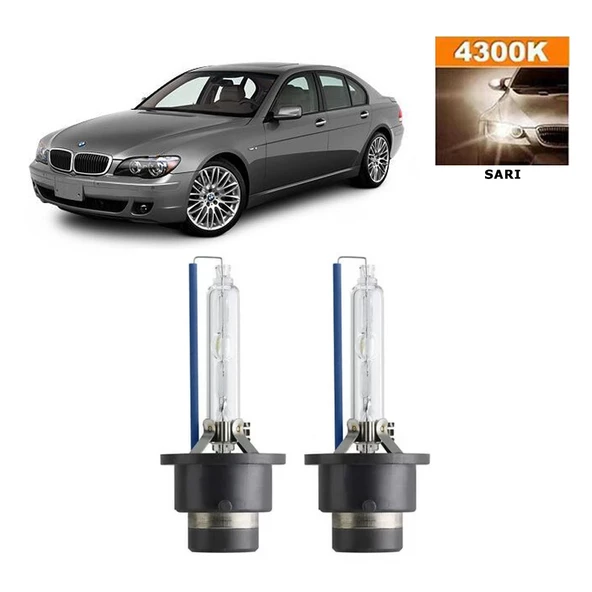 BMW 7 Serisi E65 2002-2005 Xenon D2S / D2R 4300K Sarı HID Xenon Ampul 2 Adet