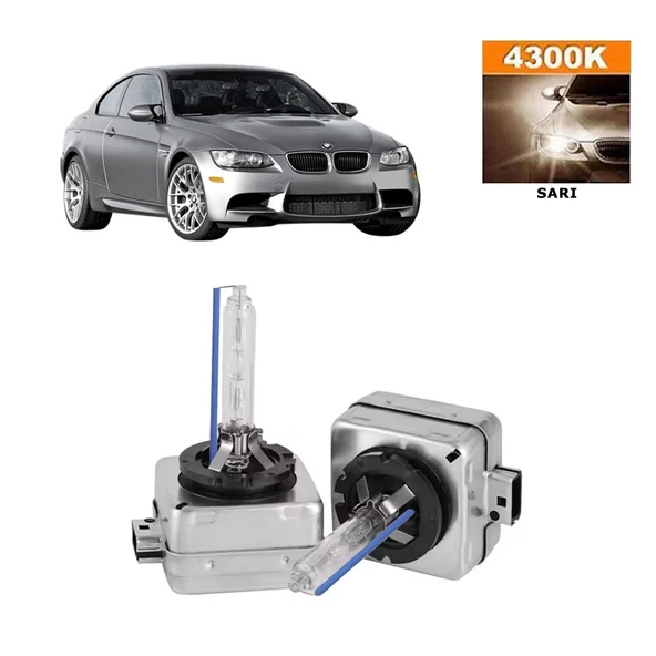 BMW 3 Serisi E92-E93 2005-2012 Xenon D1S / D1R 4300K Sarı HID Xenon Ampul 2 Adet