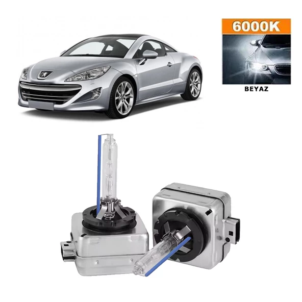 Peugeot RCZ 2010-2015 D1S / D1R 6000K Beyaz HID Xenon Ampul 2 Adet