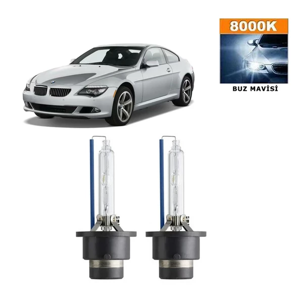 BMW 6 Serisi E63 2004-2010 D2S / D2R 8000K Buz Mavisi HID Xenon Ampul 2 Adet