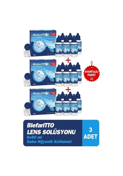 Blefaritto Lens Solüsyonu 6x60 Ml 3 Adet