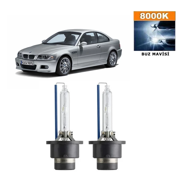 BMW 3 Serisi E46 D2S / D2R 8000K Buz Mavisi HID Xenon Ampul 2 Adet