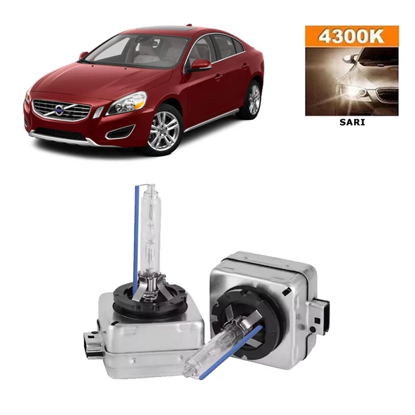 Volvo s60 2010-2018 D3S / D3R 4300K Sarı HID Xenon Ampul 2 Adet