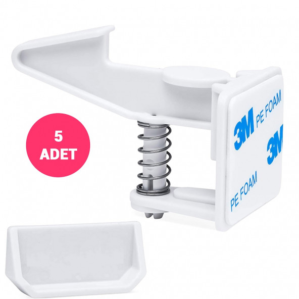 Baby Lock 5 Adet Bebek Çocuk Güvenlik Çekmece Dolap Kilidi Gizli Kilit - 2