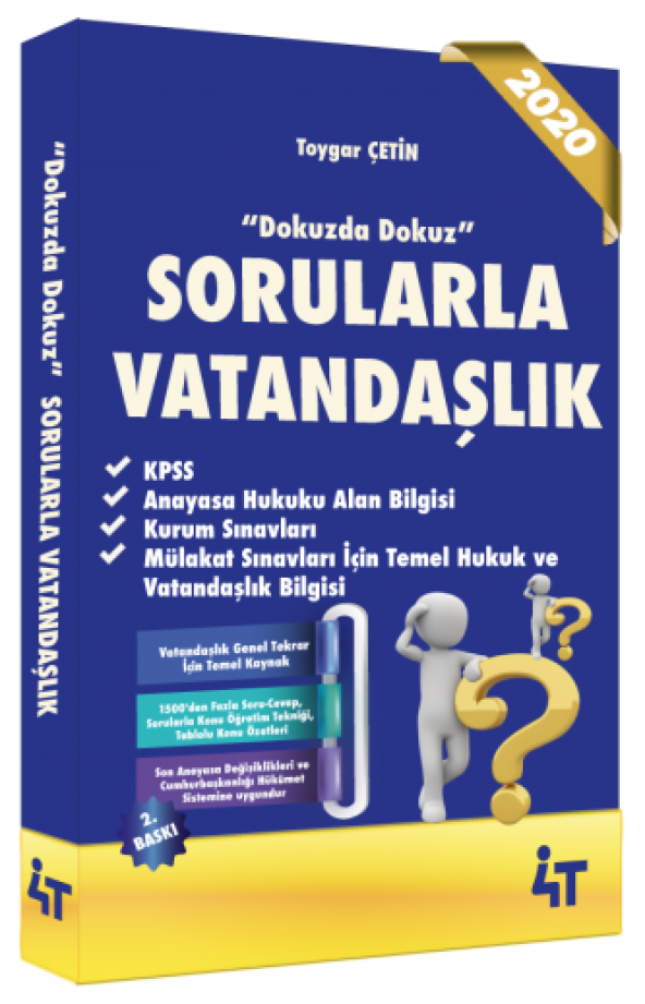 4T Yayınları Kpss Sorularla Vatandaşlık Toygar Çetin 4T Yayınları - 1