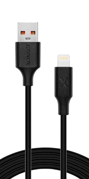 XONECT USB to Lightning uyumlu iPhone Modelleri için Hızlı Şarj ve Data Kablosu 200cm Siyah - 4