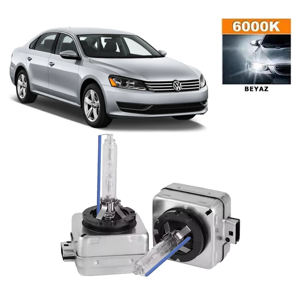 Volkswagen Passat B7 2010-2014 D3S / D3R 6000K Beyaz HID Xenon Ampul 2 Adet