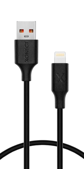 XONECT USB to Lightning uyumlu iPhone Modelleri için Hızlı Şarj ve Data Kablosu 40cm Siyah - 4