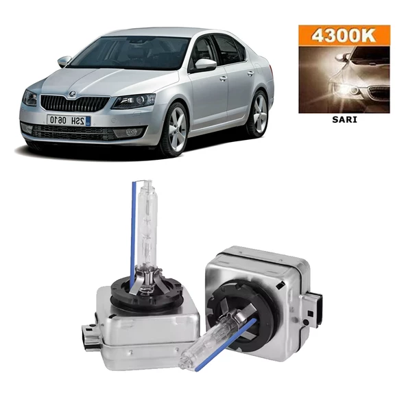 Skoda Octavia III 2013-2015 D3S / D3R 4300K Sarı HID Xenon Ampul 2 Adet