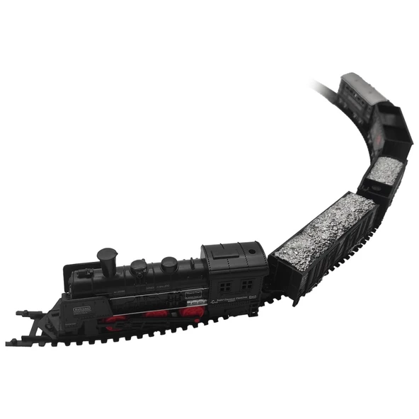 PİLLİ IŞIKLI 19 PARÇA TREN SETİ MEGA SET RAYLI KUTULU HAREKETLİ ÇUF ÇUF TREN - 4