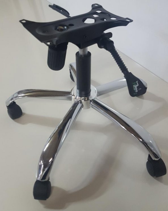 Krom Yıldız Ayak+Teker+100 lük Piston+Çift Kollu Mekanizma - Resim 3
