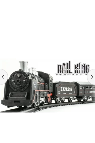 PİLLİ IŞIKLI 13 PARÇA TREN SETİ MEGA SET RAYLI KUTULU HAREKETLİ ÇUF ÇUF TREN - 4