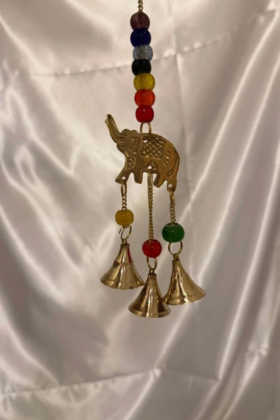 Rüzgar çanı deprem zili çanı kapı zili Pirinç Fil Küçük Boy ürün görseli