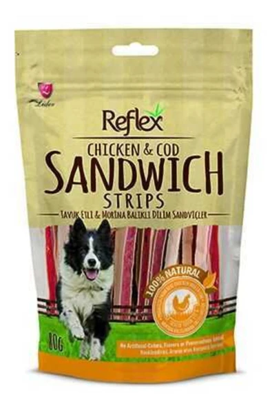 Reflex Köpek Ödülü Tavuk Eti Dilimleri ve Morina Balığı 80 Gr