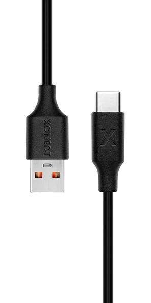 XONECT USB to Type-C uyumlu iPhone ve Samsung Modelleri için Hızlı Şarj ve Data Kablosu 200cm Siyah - 3
