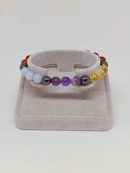 Koç Burcu Doğal Taş 8mm Unisex Bileklik (55750) - Resim 2