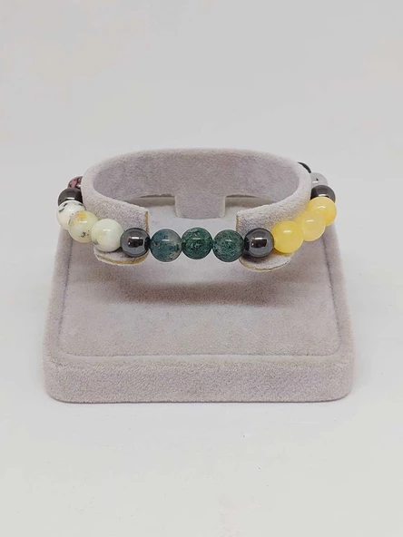 Yengeç Burcu Doğal Taş 8mm Unisex Bileklik (55744) - Resim 2