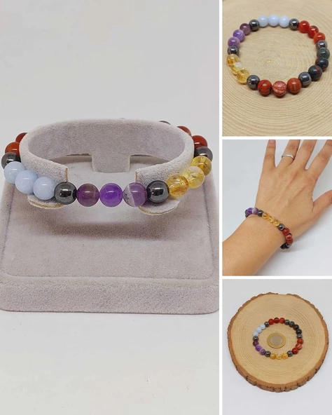 Koç Burcu Doğal Taş 8mm Unisex Bileklik (55750) ürün görseli