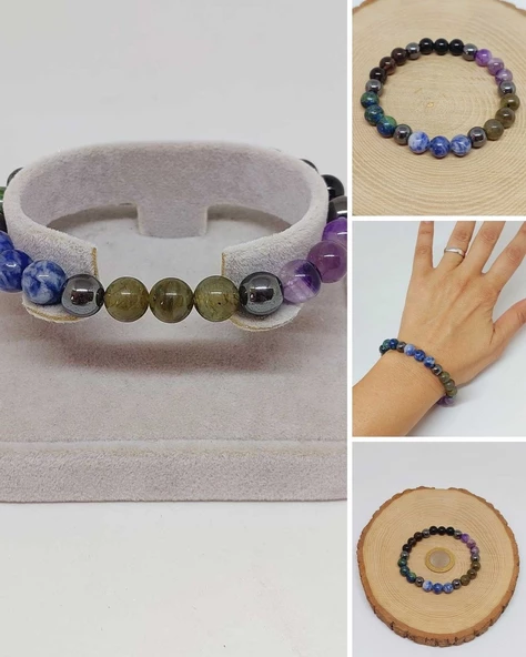 Yay Burcu Doğal Taş 8mm Unisex Bileklik (55734) ürün görseli