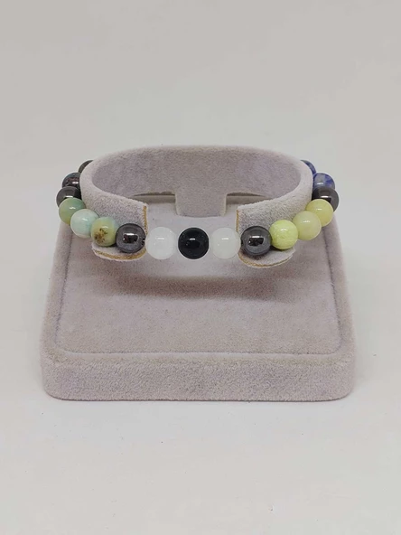 Başak Burcu Doğal Taş 8mm Unisex Bileklik (55740) - 3