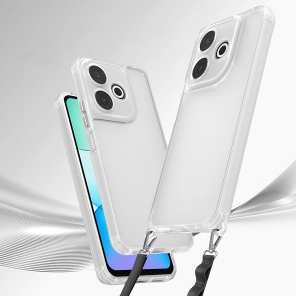 Xiaomi Redmi 13 4G Kılıf Airbagli Takılabilir Askı Aparatlı Zore Snap Silikon Kapak - 3