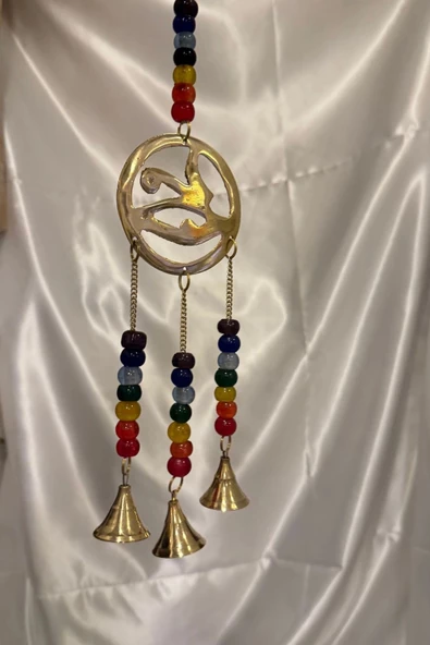 Rüzgar çanı deprem zili çanı kapı zili Pirinç Horos un gözü Vicdan Gözü - Resim 2