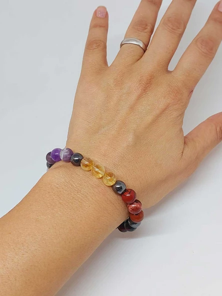 Koç Burcu Doğal Taş 8mm Unisex Bileklik (55750) - Resim 3